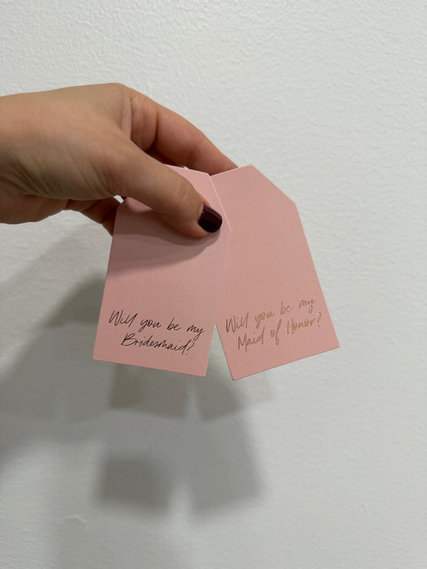 Will you be my Maid Of Honor + Bridesmaid Greeting Tags-1000