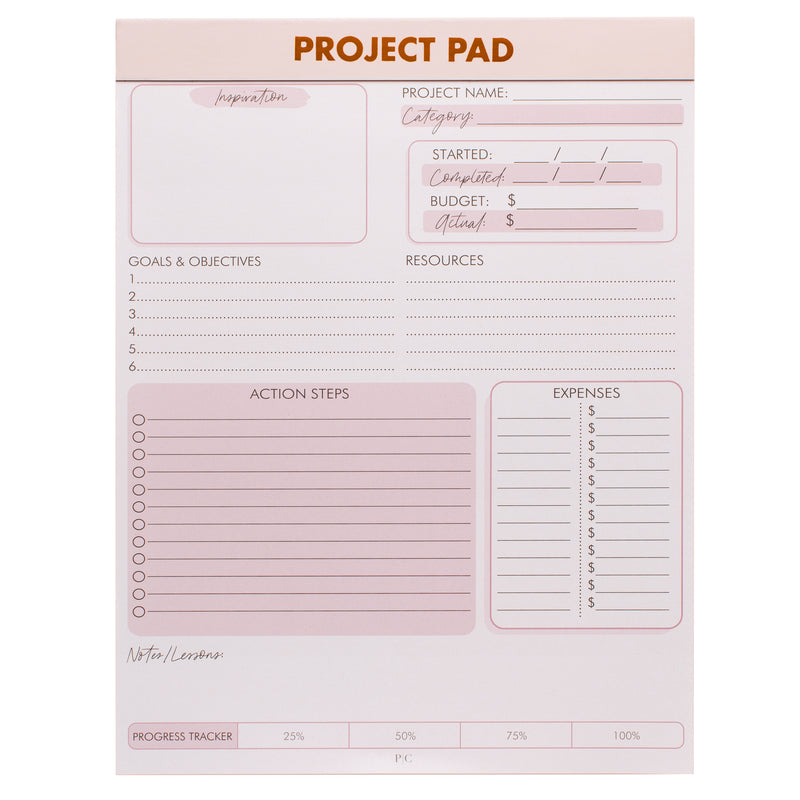 Project Planner Pad *slightly damaged*